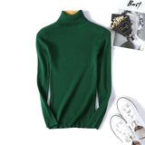 Joskaa Christmas Gift H.SA 2024 Women Turtleneck Sweater Basic Casual Solid Knit Jumper Korean Sweater Slim Pull Femme Top Elasticity Winter Pullovers