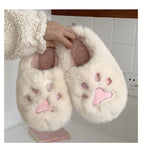 Joskaa 2024 Winter Women Slipper Cat Claw Cotton Home Slippers Warm And Non Slip Indoor Household Plush Slipper For Female