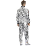 Halloween Joskaa Silver Alien Astronaut Spaceman For Adult Women Man Cosplay Jumpsuit Lovers Halloween Party Space Astronaut Pilot Costume