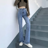 Joskaa Super Stretchy Bell Bottom Jeans Women Fall Skinny High Waisted Blue Black Vintage Streetwear Denim Flare Pants XS