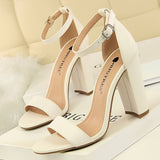 Joskaa New Women Sandals Patent Leather Women High Heels Shoes Sexy Women Pumps Fashion Wedding Shoes