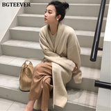 Joskaa Christmas Gift Winter Thick Long Cardigan Knitted Sweater Women Long Sleeve Female Jumper Cardigan Casual Streetwear Open Stitch Sweater