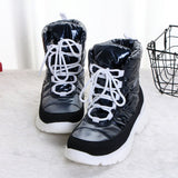 Joskaa New Women Boots Winter Warm Snow Boots Low Upper Silver Women's Ankle Boots 50% Natural Wool Lace Up Free Shipping Sell