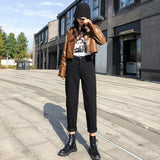 Joskaa Black Jeans Woman Elastic High Waist Denim Pants Cowboy Streetwear Korean Fashion Street Style Boyfriend Jeans Clothes
