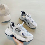 Ins wind reflective old shoes women 2022 spring sports casual shoes flat breathable comfortable women's shoes