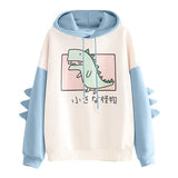 Joskaa EOENKKY Funny Shark Patchwork Hoodies Women Autumn Kawaii Sweatshirt Oversized 2024 Casual Long Sleeve Pullover Woman Sweatshirt