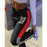 Joskaa Women Fashion Casual Solid Pants Women Trousers Sports Pants Drawstring SweatPants