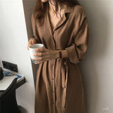 Christmas Gift Joskaa Autumn Women Warp Dress Batwing Sleeve Fashion Belt Tunic Female Shirt Midi Dress Oversize 2024 Loose Elegant Casual Dress