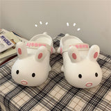 Joskaa 2024 Summer Women Slippers Lovely Cartoon Rabbit Hole Sandals Shoes Female Students Wear Anti-Skid Girls Sandals