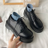 Joskaa Japanese School Uniform Shoes Jk Student Shoes Girls Women Kawaii Lolita Soft Girl Round Toe Lolita Platform Oxford Shoes Women