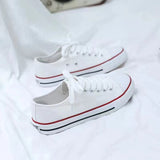 JOSKAA 2024 New Korean Style Ulzzang Daisy Canvas Shoes for Women 45 White Black Yellow Green Purple Color sneakers women