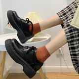 Joskaa Japanese School Uniform Shoes Jk Student Shoes Girls Women Kawaii Lolita Soft Girl Round Toe Lolita Platform Mary Jane Shoes