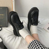 Joskaa Japanese School Uniform Jk Student Shoes Girls Women Kawaii Lolita Soft Sister Round Toe Platform Low Heel Shoes Mary Jane Shoes