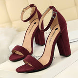 Joskaa New Women Sandals Patent Leather Women High Heels Shoes Sexy Women Pumps Fashion Wedding Shoes