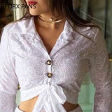 Back to College Women Broderie Lace Button-down Blouse & Shorts Sets Casual Women Sets