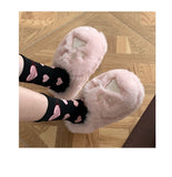 Joskaa 2024 Winter Women Slipper Cat Claw Cotton Home Slippers Warm And Non Slip Indoor Household Plush Slipper For Female