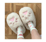 Joskaa 2024 Winter Women Slipper Cat Claw Cotton Home Slippers Warm And Non Slip Indoor Household Plush Slipper For Female