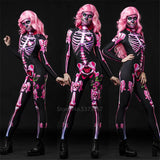 Halloween Joskaa Day Of The Dead Halloween Costumes For Adult Kids Scary Carnival Party Skeleton Bodysuit 3D Print Baby Girl Skull Dress