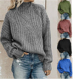 Joskaa Thanksgiving Gift Autumn And Winter New Retro Knitting Turleneck Keep Warm Women Casual Sweaters Fashion All Match Pullover Loose Ladies Sweater