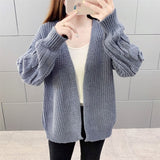 JOSKAA Thick Women Cardigans Sweater Loose Twisted Autumn Oversize Ladies Knit Coat Casual Chic Winter Warm Female Sweater