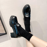 Joskaa Loafers Shoes Harajuku Lolita Shoes On Heels Japanese High School Student Girly Girl Platform Shoes JK Uniform Women's Shoes