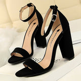 Joskaa New Women Sandals Patent Leather Women High Heels Shoes Sexy Women Pumps Fashion Wedding Shoes