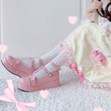 Joskaa-Brand Girls Platform Wedges Angel Bat Marry Janes Pumps Buckle Women's Pumps New INS Cosplay Lolita Japanese Shoes Woman