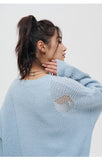 Joskaa Tawaaiw Vintage Women Sweater Knitted Hollow Out Pullovers Long Sleeve See Though Ladies Jumpers Streetwear Beach Wear Sping Top