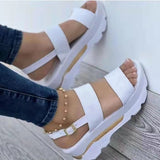 Joskaa Women's Sport Sandals Platform Summer Shoes For Women Flats Open Toe Slip-On Casual Shoe Thick Bottom Sandals Ladies Sneakers