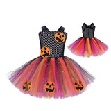 Halloween Joskaa Halloween Girls Tutu Dress Rainbow Tutu For Kids Carnival Party Costume Tulle Dresses With Hat Broom Pumpkin Monster Cosplay