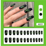 Joskaa 24Pcs False Nails French Ballet Press On Nail Art Seamless Removable Wearing Reusable Fake Nails Back To School Nails