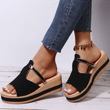 Joskaa Women Sandals 2024 Women Heels Sandals Slip On Wedges Shoes For Women Slippers Summer Sandalias Mujer Platform Sandals Shoes