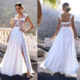 Joskaa Wedding Guest  Summer Dress  Women Elegant Lace Evening Wedding Dress Fashion Female Sexy Strap V Neck High Waist Corset Halter Slit Party Dress