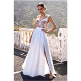 Joskaa Wedding Guest  Summer Dress  Women Elegant Lace Evening Wedding Dress Fashion Female Sexy Strap V Neck High Waist Corset Halter Slit Party Dress