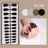 Joskaa 24pcs Moon Star Decorated False Nails Removable Mid Long Paragraph Fashion New Manicure Fake Nail Tips Full Cover Acrylic 2024