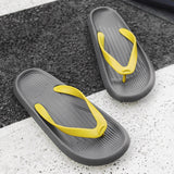 Joskaa Couples Flip Flops For Women  2024 Summer Women Slippers Outdoor Solid Black Anti-Skid Beach 5Cm Thick Sole Platform Slipper