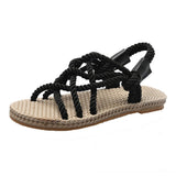 Joskaa Sandals Woman Shoes Braided Rope With Traditional Casual Style And Simple Creativity Fashion Sandals Women Summer Shoes