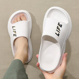 Joskaa Summer Men Outdoor Slippers Beach Slides Fashion Sandals Soft EVA Thick Anti-Slip Sole Man Shoes Bathroom Couples Women Slipper