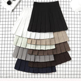 JOSKAA 2024 new Harajuku Kawaii Fashion Korean Style Y2K Aesthetic Neutral Colors Pleated Tennis Skirt