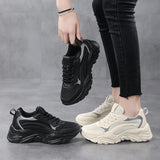 Joskaa  Chunky Sneakers Women Light Breathable Shoes Big Size 35-43 Casual Running Black Sneakers Women Beige Vulcanized Shoes