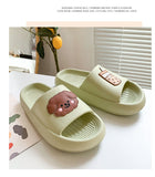 Joskaa Summer Women Thick Sole Slippers Indoor Home Non-Slip Slipper Casual Beach Slides EVA Household Cartoon Dog Animals Shoes