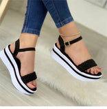 Joskaa New Women Sandals Summer  Fashion Peep Toe Flip Flops Buckle Non-Slip Platform Sandals Woman Sandalia Feminina Plus Size 35~43