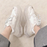 Women Platform Breathable Sneakers Autumn Fashion Casual Shoes 2021 Ankle strap mesh shoes women