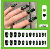 Joskaa 24pcs Long Gradient Nude False Nail With Glue Simple Ins Style Artifical Press On Nails Acrylic Nails Blueberry Milk Nails