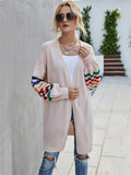 Joskaa Women Knitted Cardigans Sweater Autumn Winter Loose Rainbow Stripes Fall Coats Casual Chic Long Cardigans For Women 2024 Fashion