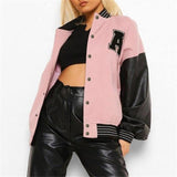 Joskaa Women's Varsity Jacket 2024 Fashion Woman Bombers Jacket Women Print Long Jacket Women Varsity Jacket Woman Jacket Ropa Mujer