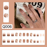 Joskaa 24pcs Press On Nails Long Pink Heart Silver Glitter Coffin False Nails Design Ballerina Fake Nails Fairy Nail