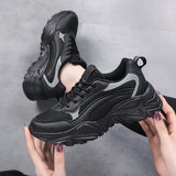 Joskaa  Chunky Sneakers Women Light Breathable Shoes Big Size 35-43 Casual Running Black Sneakers Women Beige Vulcanized Shoes