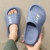 Joskaa Summer Men Outdoor Slippers Beach Slides Fashion Sandals Soft EVA Thick Anti-Slip Sole Man Shoes Bathroom Couples Women Slipper