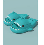 Size 46 47 Parent Child Lovely Shark Slippers Men Women‘S Bathroom Water Leakage Quick Drying Hollow Out Non Slip Home Slippers